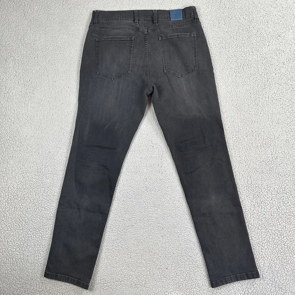 Mugsy Mags Jeans Men 38x34 Black Whiskered Slim Straight Stretch FLX4NKG